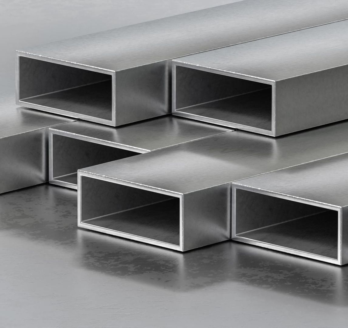 Beschichtete Metallrahmen auf grauem Hintergrund